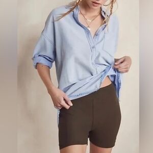 NWOT Free People Intimately Under it All Mesh Shorts in Chocolate